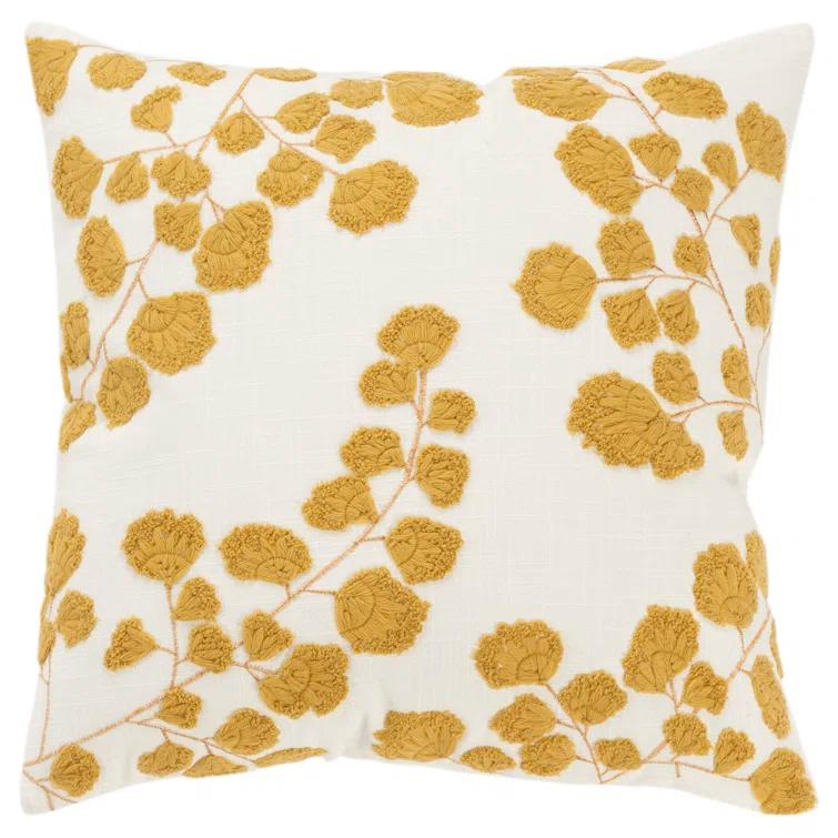 Rizzy Home Embroidered Cotton Throw Pillow