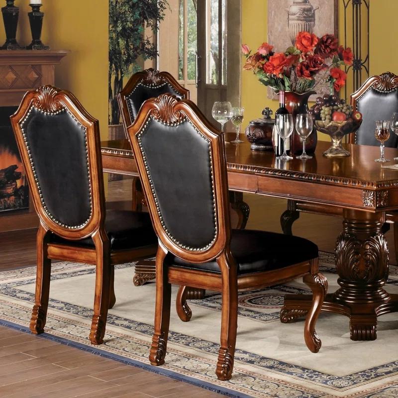 Acme Furniture Industry Inc. Chateau De Ville Side Chair (Set-2) in , Cherry (Set of 2)