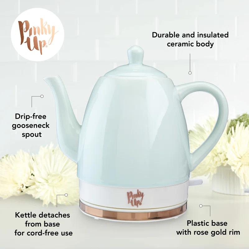 Pinky Up Noelle Ceramic Electric Tea Kettle