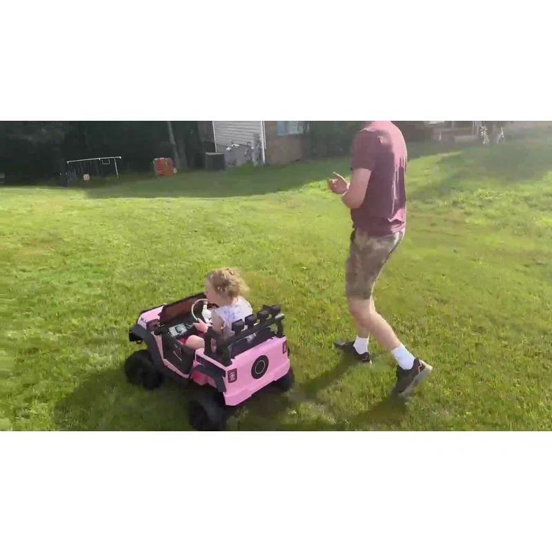 Ancheer Alex 24V Electric Ride on Jeeps for Kids, Ride On Car Truck with Remote Control, Battery Power Car Wheels for Kids w/LED Lights, Bluetooth, Music, 3 Speeds, 24 Volt Ride on Toys for Boys and Girls