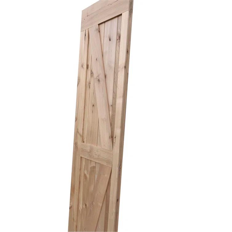 Lubann Paneled Solid Alder Wood Bifold Biparting Barn Door Slab