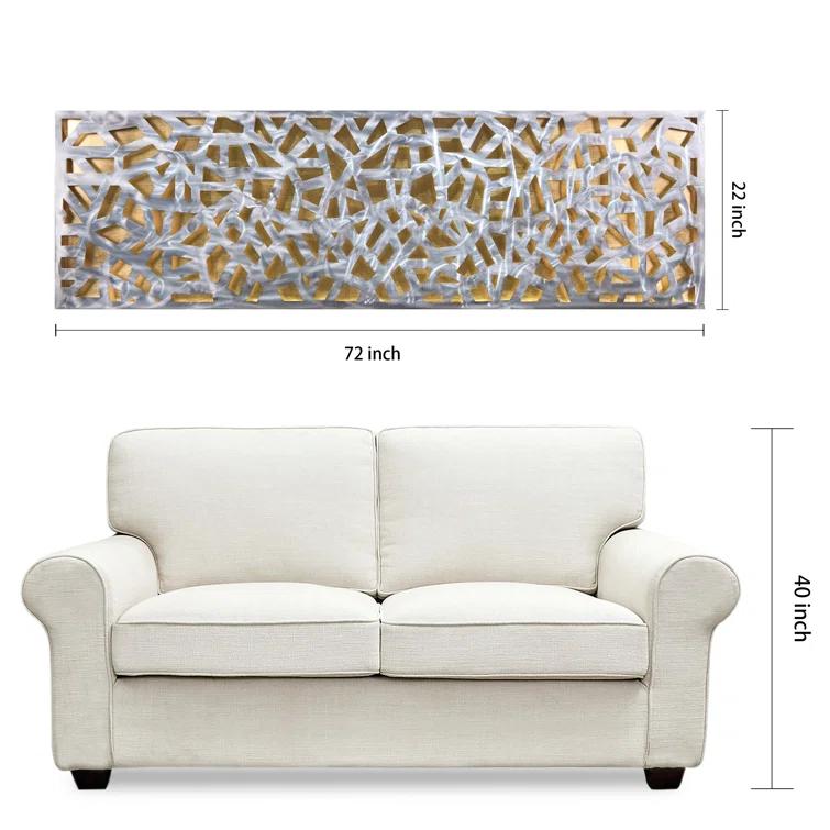 Empire Art Direct Radiant Fusion Leaf encased on a 3D Polished Steel Abstract Metal Wall Art