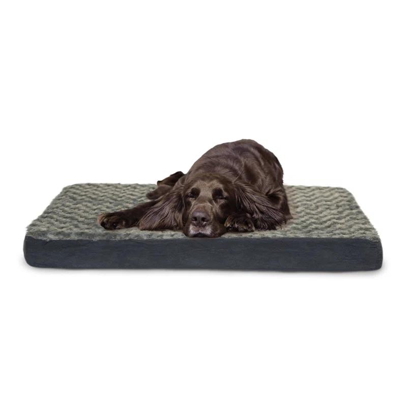 FurHaven Ultra Plush Faux Fur & Suede Orthopedic Foam Deluxe Mattress Dog Bed