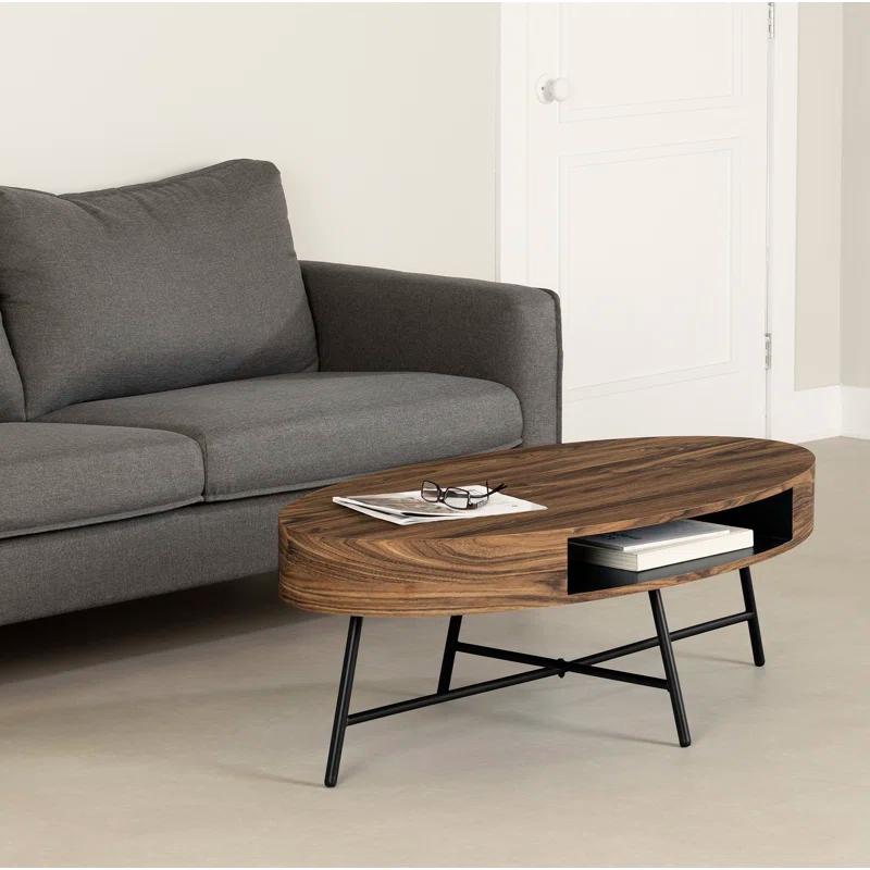 South Shore Mezzy Oval Coffee Table Natural Acacia & Reviews | Wayfair
