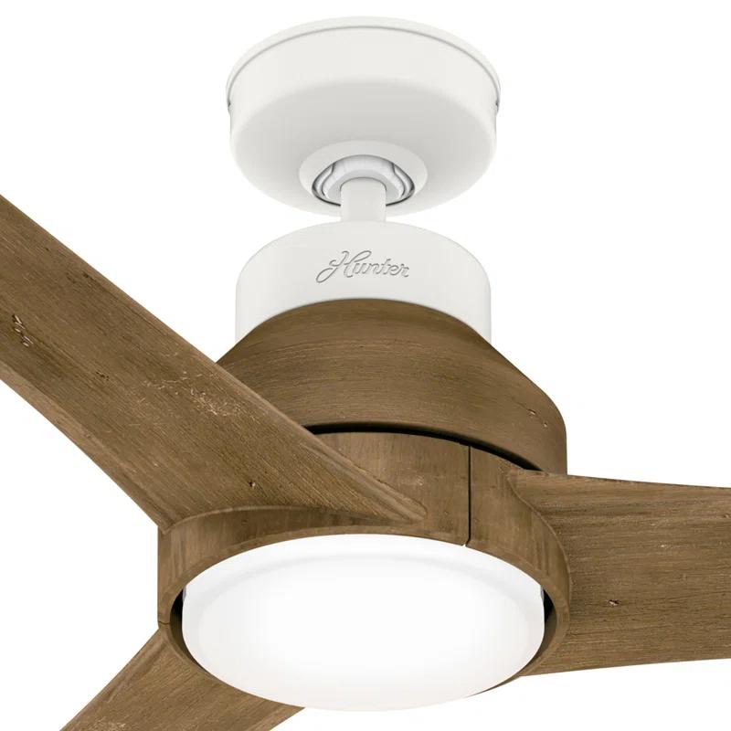 Hunter Fan 52'' Lakemont 3 - Blade LED Indoor / Outdoor Modern Ceiling Fan with Remote Control and Light Kit