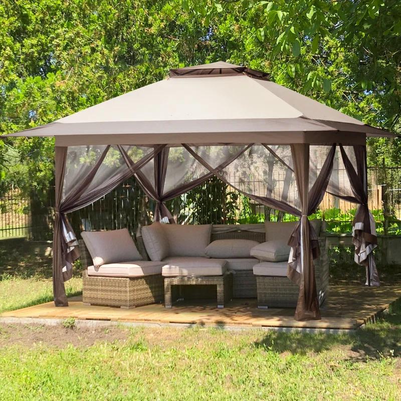 EAGLE PEAK Pop up Patio Gazebo 13 Ft. W x 13 Ft. D Metal Patio