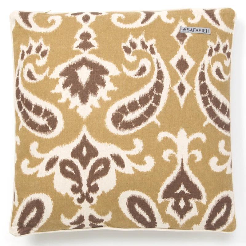 Brian Paisley Feather Linen Reversible Throw Pillow (Set of 2)