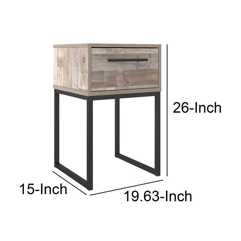 17 Stories Amayah One Drawer Wood Nightstand