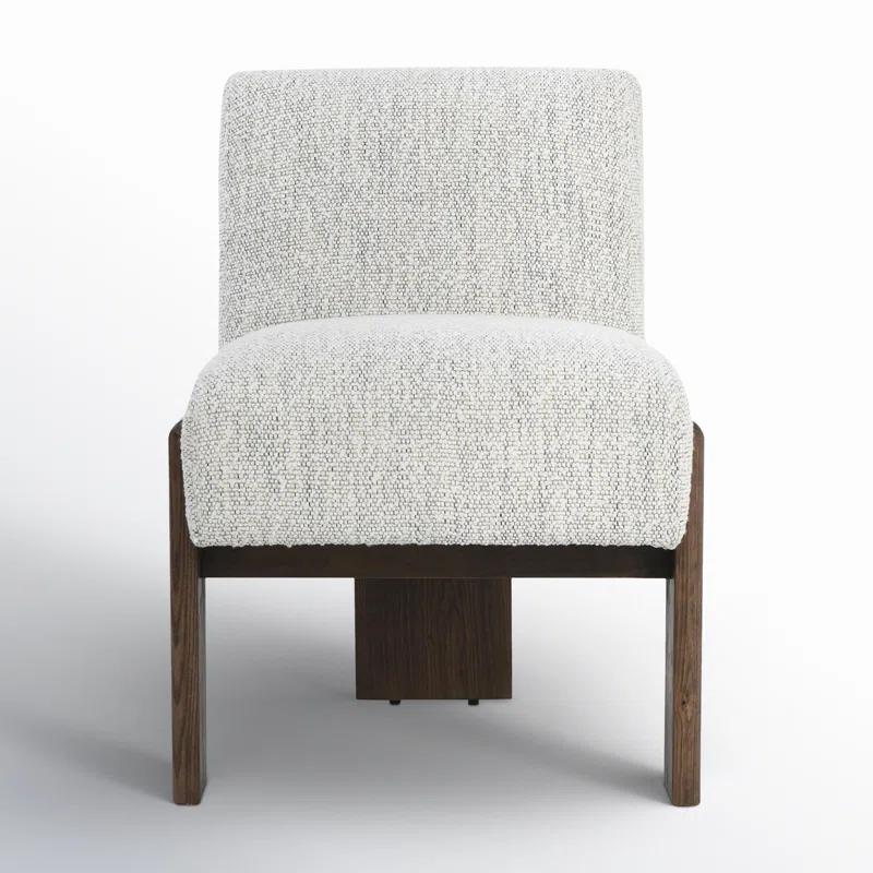 Chelsea Upholstered Fabric Dining Chair In Ivory
