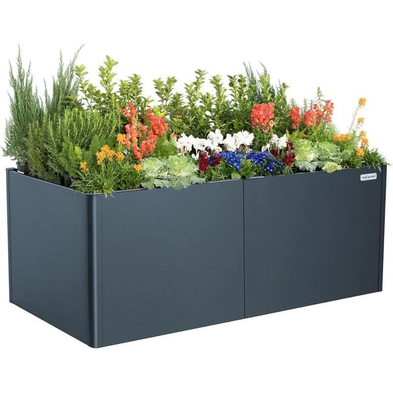 Vego Garden Modern 32" Tall Metal Outdoor Long Planter Box