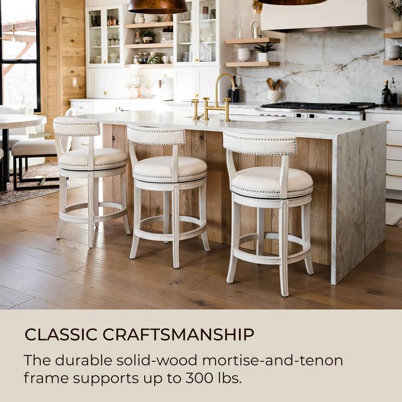 Maven Lane Maven Lane Alexander Stool with Fabric Upholstery