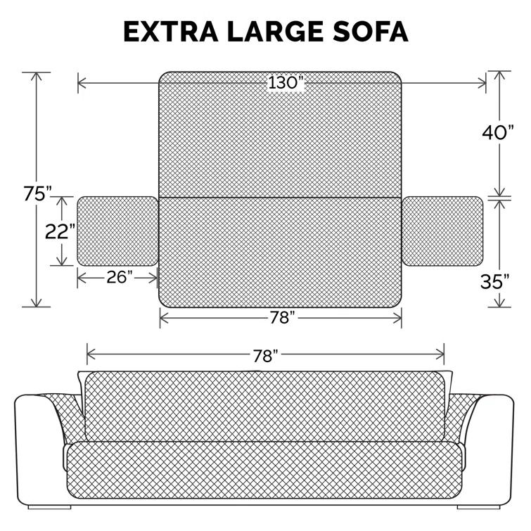 FurHaven Water Resistant Reversible Sofa Cover Furniture Protector