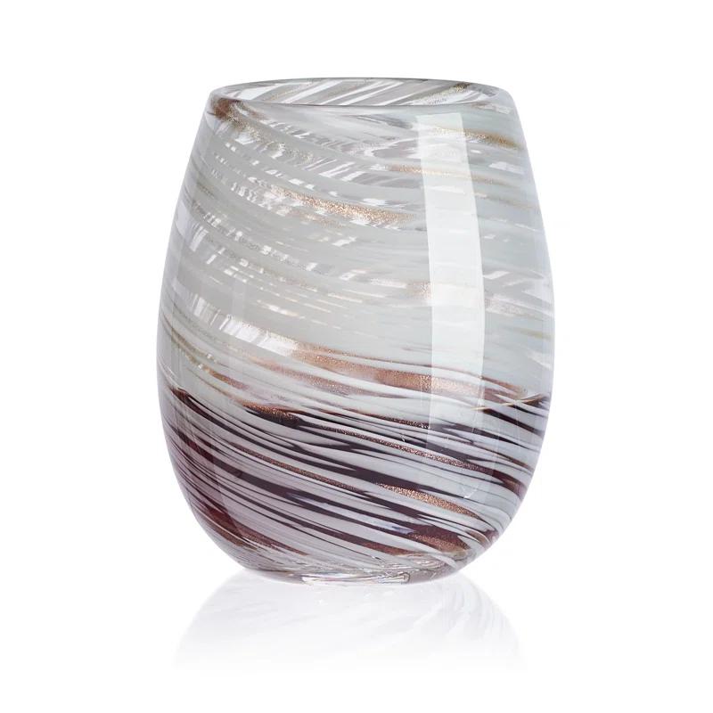 Mikasa Color Swirl 16 oz. Stemless Wine Glasses (Set of 4)