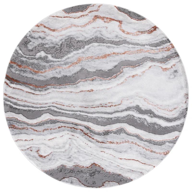 Wade Logan® Swindle Abstract Gray/Blue Area Rug