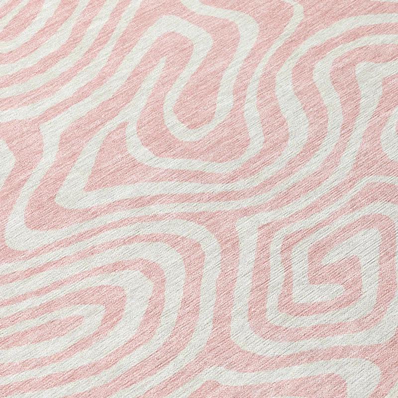 Machine Washable Indoor/Outdoor Chayden ACN1020 Pink 8' x 10' Rug