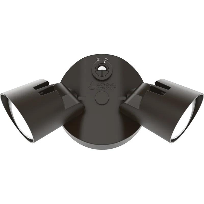 2 - Head Hardwired Dusk to Dawn Outdoor Security Flood Light