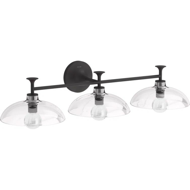 Tone 3 Light Indoor Bathroom Vanity Light Fixture, UL Listed