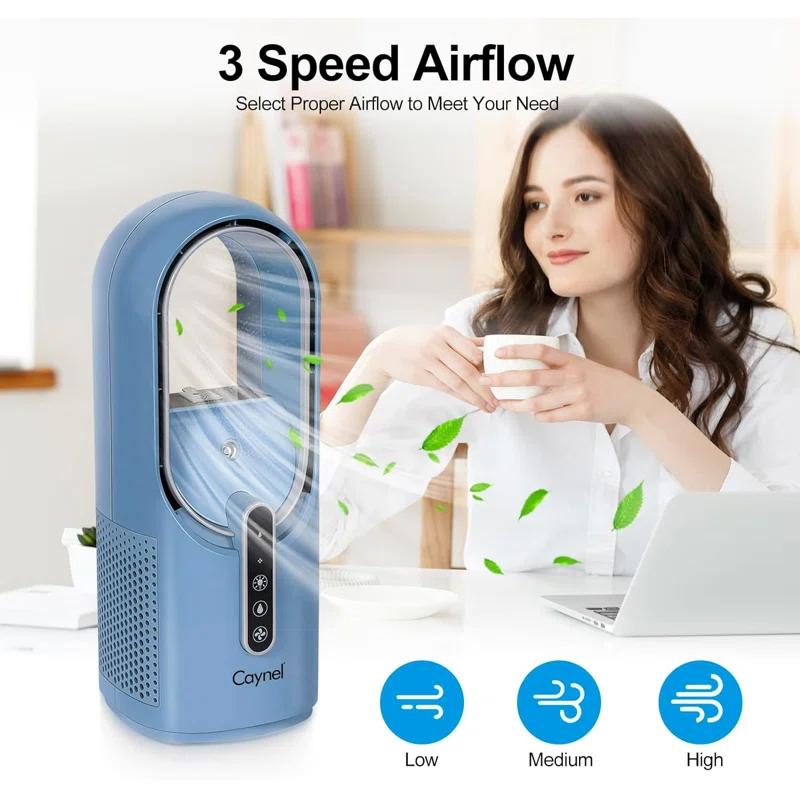 CAYNEL CAYNEL 11.8 Inch Portable Bladeless Desktop Personal Fan
