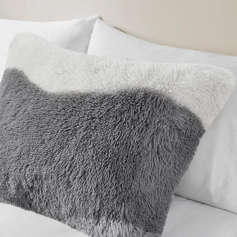 Intelligent Design Ombre Shaggy Faux Fur Comforter Set