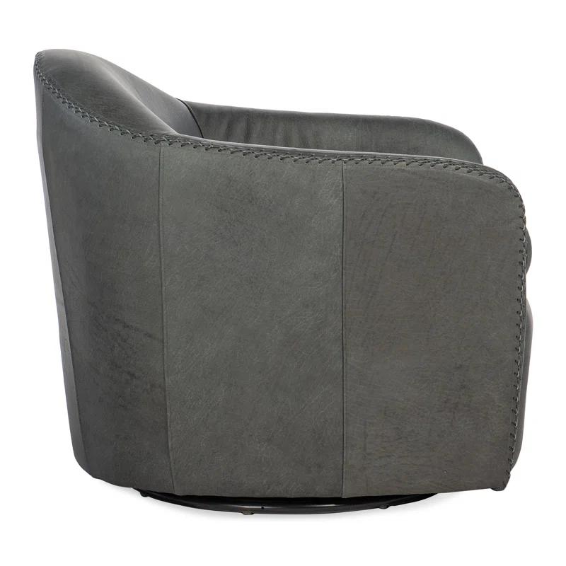 Sinbad Genuine Leather Swivel Club Chair