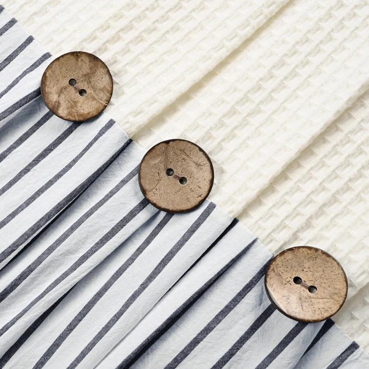 Gracie Oaks Daeb Cotton Blend Shower Curtain