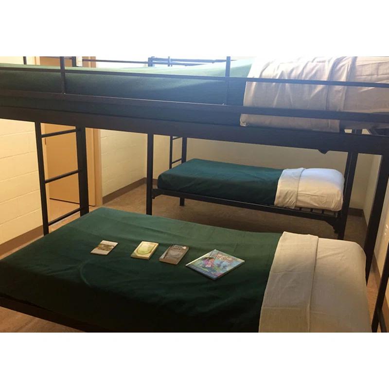 Isabelle & Max™ Assumpta University 2" Heavy Duty Steel Bunk Bed with Built-in Guardrails & Ladders