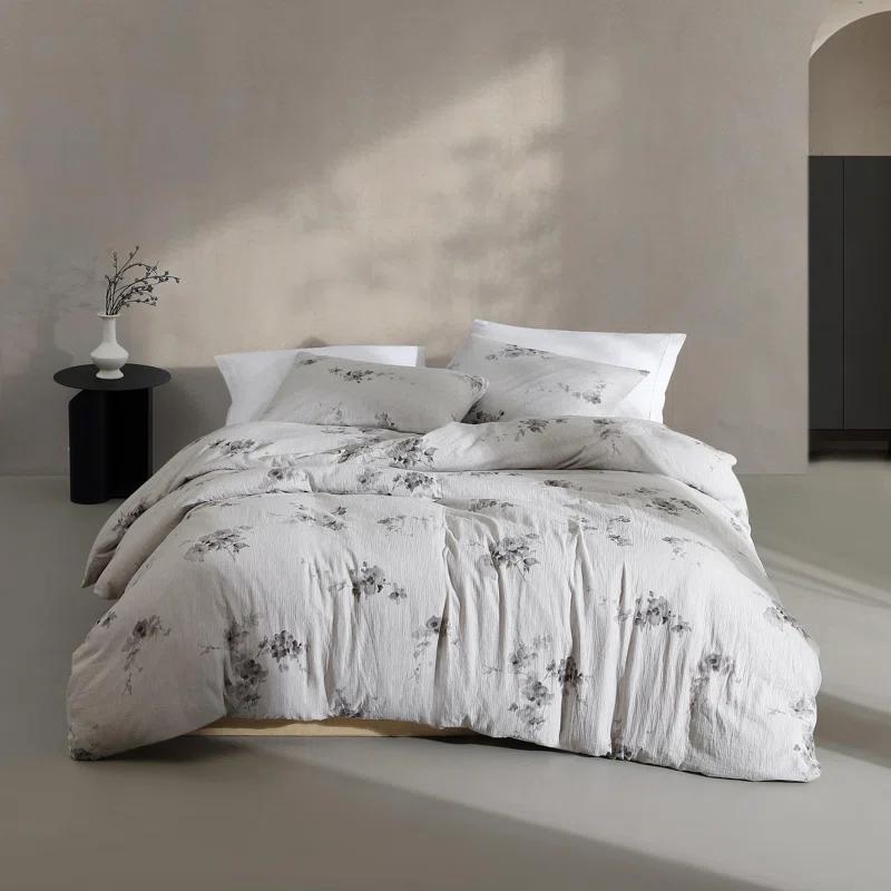 Calvin Klein Calvin Klein Aquarelle Floral Cotton Grey Comforter Set