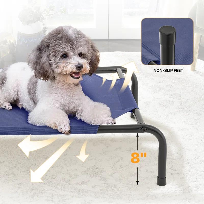 Tucker Murphy Pet™ Cooling Elevated Dog Bed, Portable Raised Pet Cot with Breathable Fabric and Alloy Steel Frame