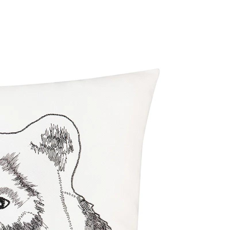 C&F Home Bear Portrait Indoor / Outdoor Embroidered Throw Pillow