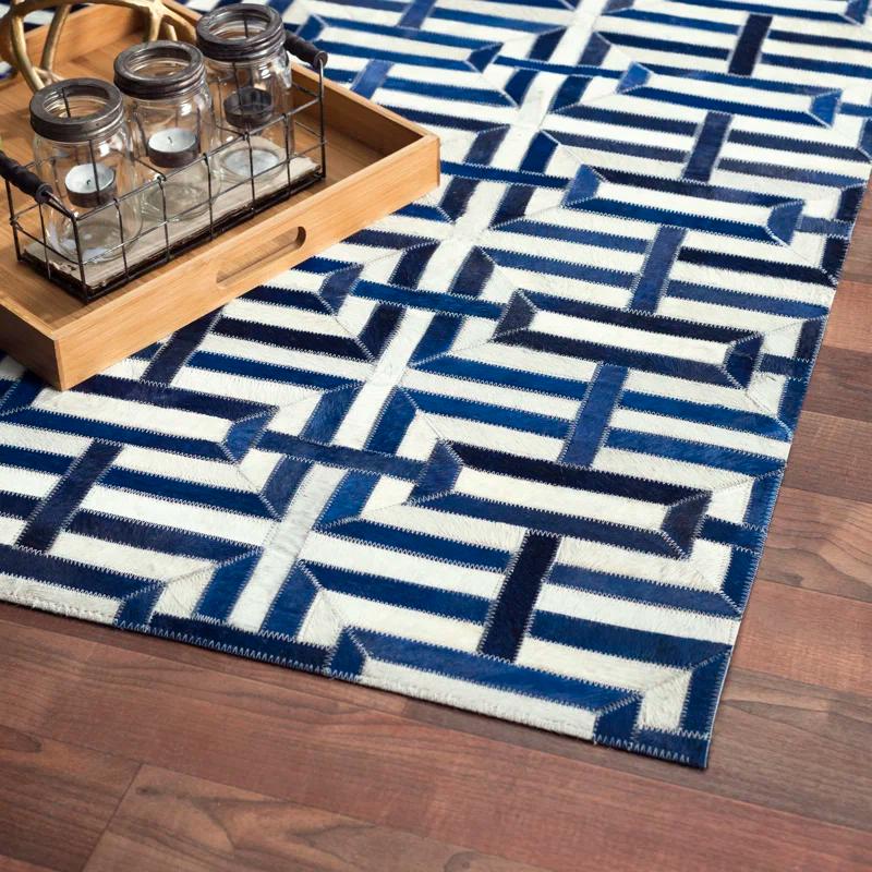Pasargad Cowhide Geometric Rug