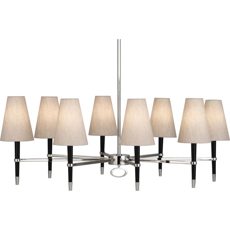 Ventana 8 - Light Fabric Dimmable Tiered Chandelier