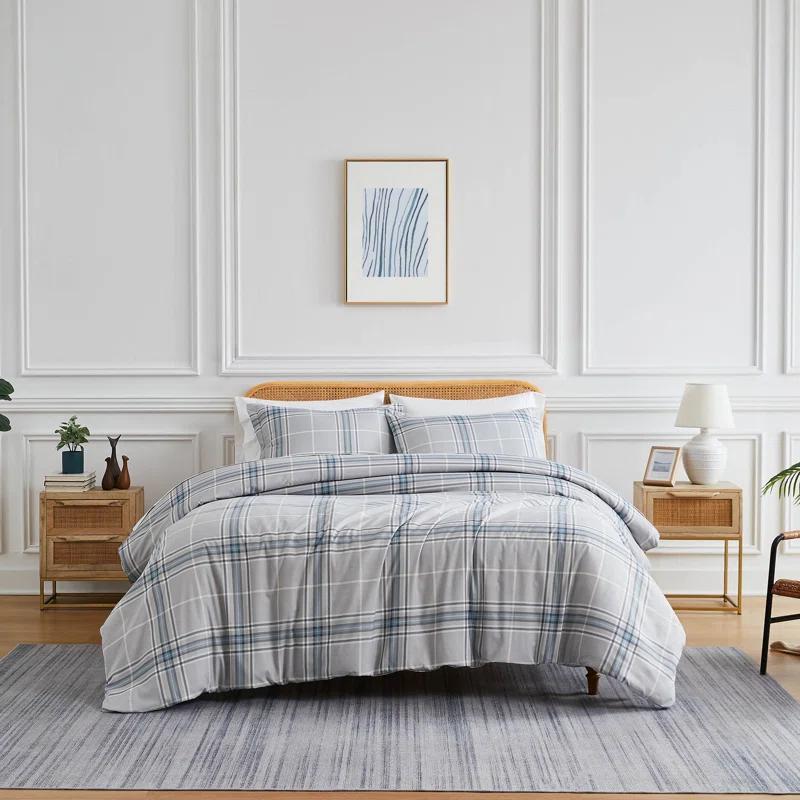 SouthShore Fine Linens Vilano Plaid Oversized Microfiber Duvet Cover Set by Southshore Fine linens