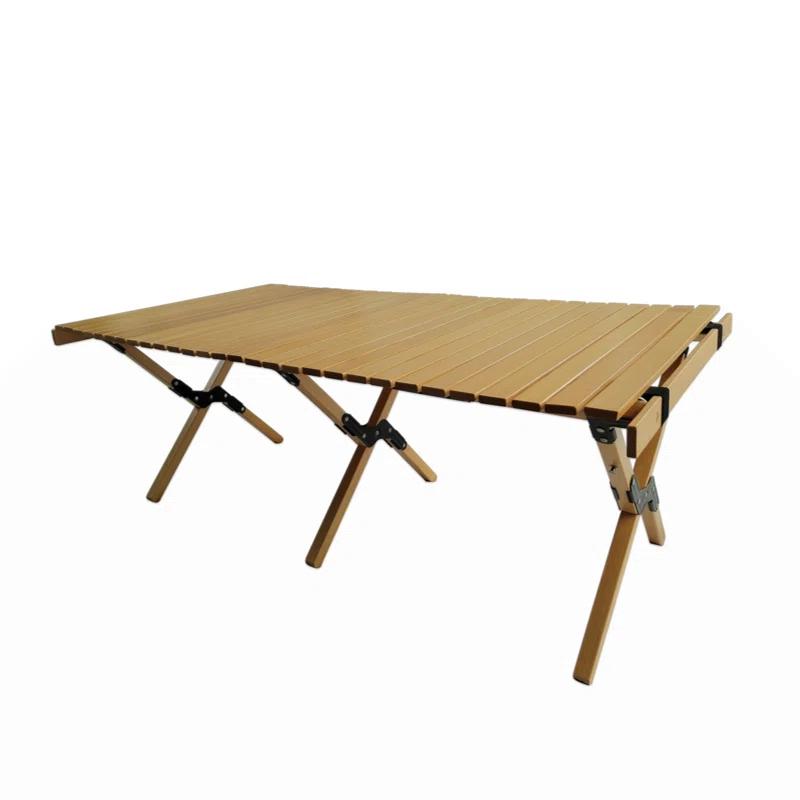 Multi-Function Wooden Foldable Portable Patio Dining Table, Naturalindoor And Outdoor Universal ,Natural