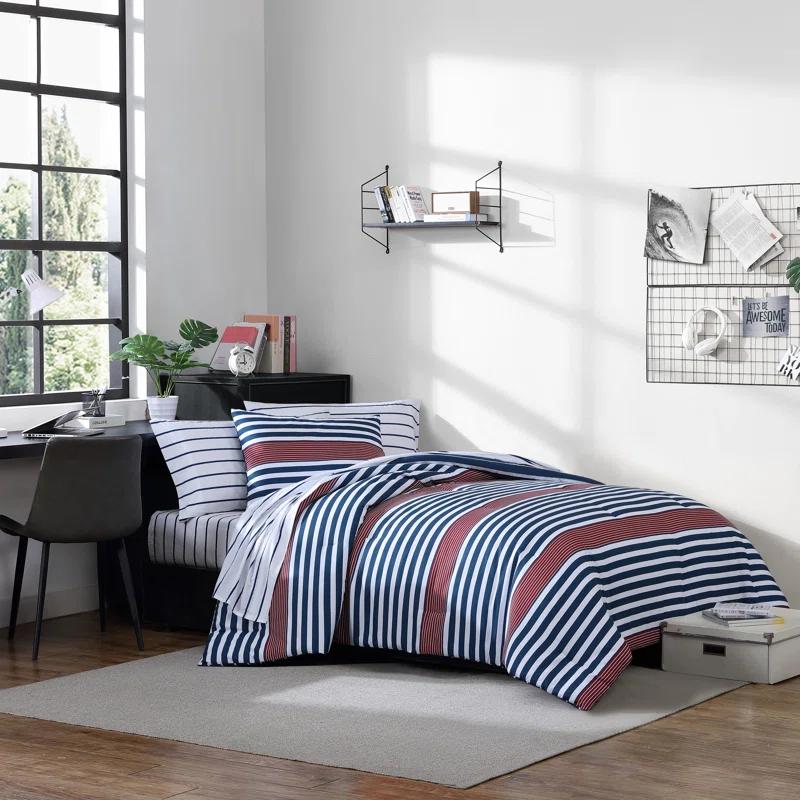 Nautica Nautica Kennedy Stripe Reversible Navy Comforter Set