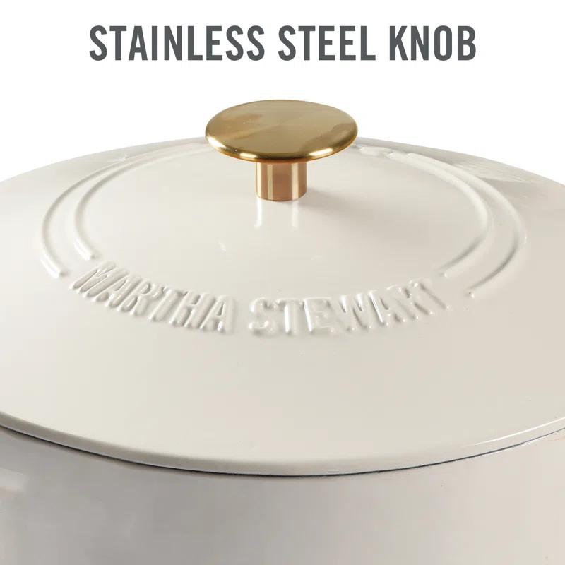 Martha Stewart Martha Stewart Gatwick 7 qt. Cast Iron Round Dutch Oven with Lid