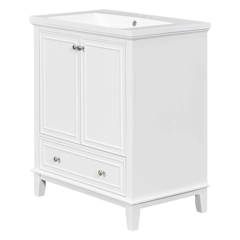 Jeltyprey 30" Bathroom Vanity with Sink Combo, Multi-functional Bathroom Cabinet with Doors and Drawer