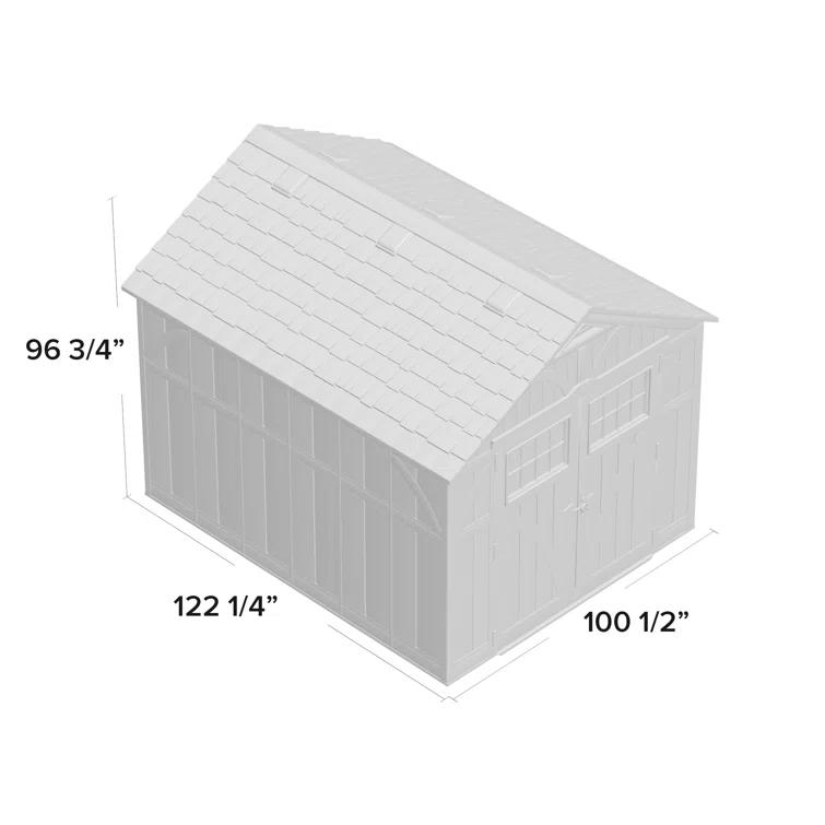 Suncast Suncast Outdoor Vanilla Resin Storage Shed