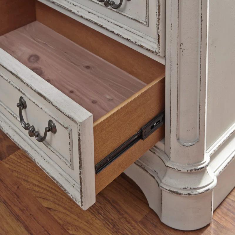 Laurel Foundry Modern Farmhouse® Colchester 3 Drawer w/ Charging Station - Antique White