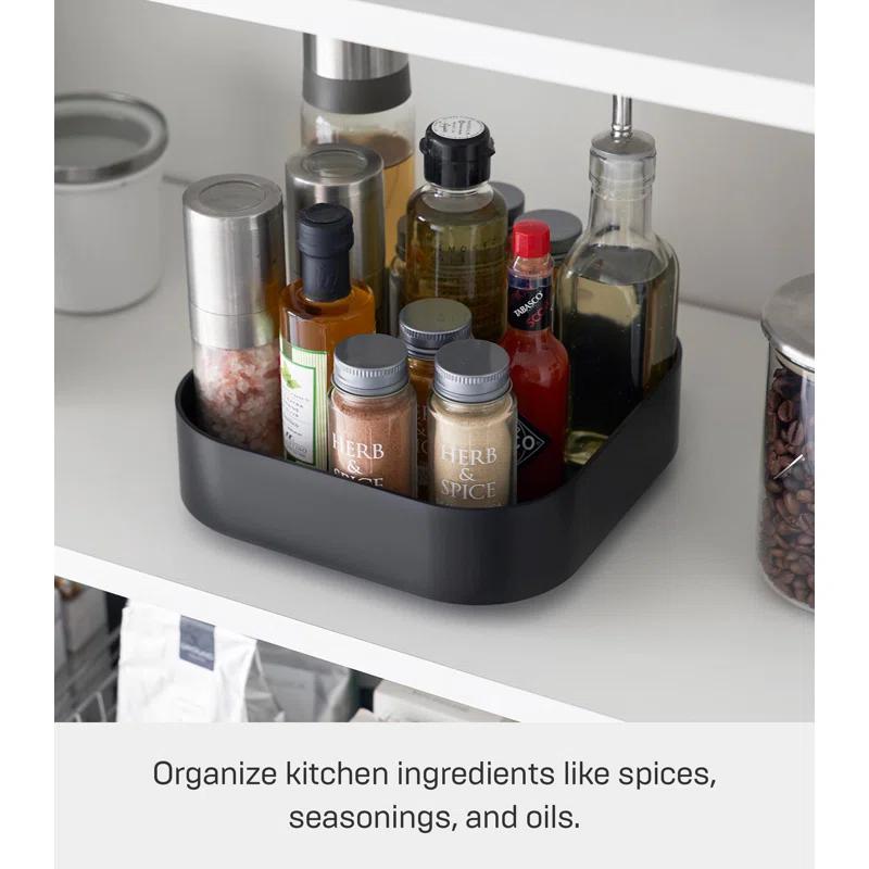Yamazaki Home Yamazaki Home Rotating Storage Tray, ABS Plastic, Holds 8.8 Lbs