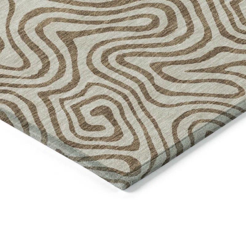 Machine Washable Indoor/Outdoor Chayden ACN1031 Beige Rug