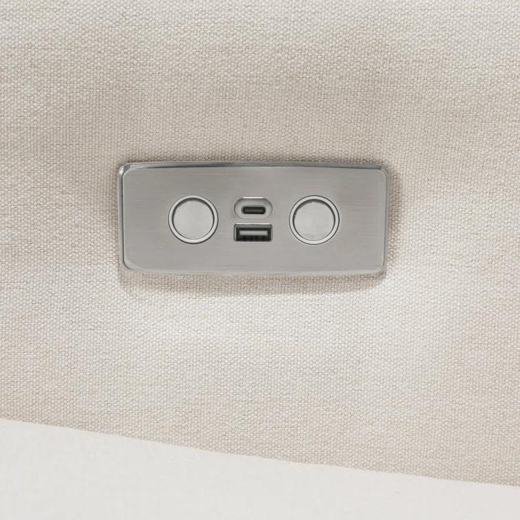 Sigi Electronic Recliner And Glider In Eco-Performance Fabric With USB Port | Water Repellent & Stain Resistant