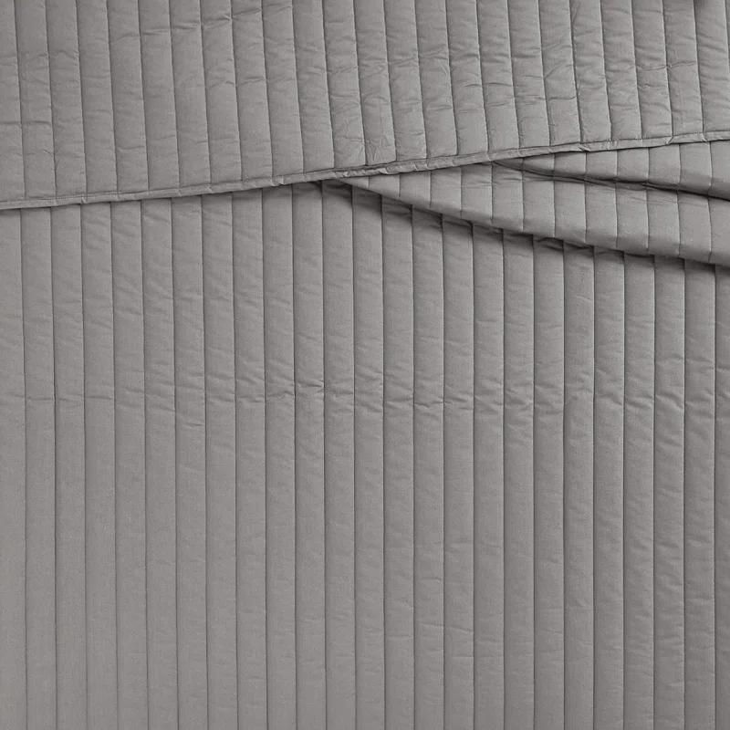 Brooklyn Loom Oversized Cotton Percale 3 Piece Quilt Set