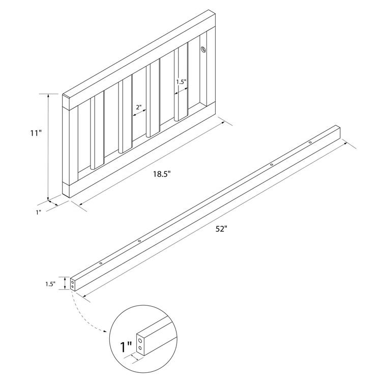 DHP Universal Daybed And Toddler Rail, Nursery Furniture