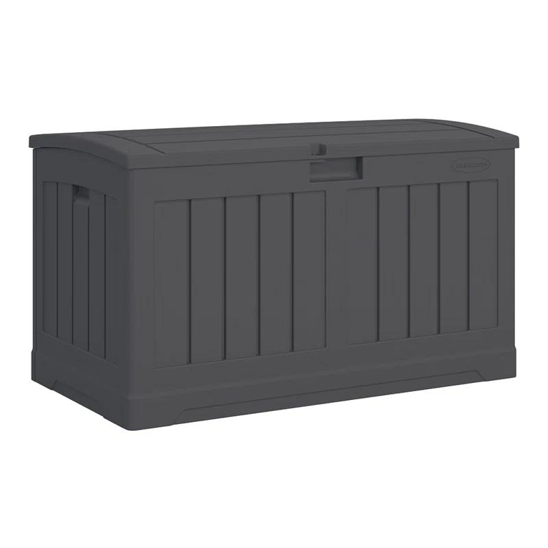 Suncast Suncast 50 Gallon Plastic Deck Box with Molded Lockable Feature for Home, Gray