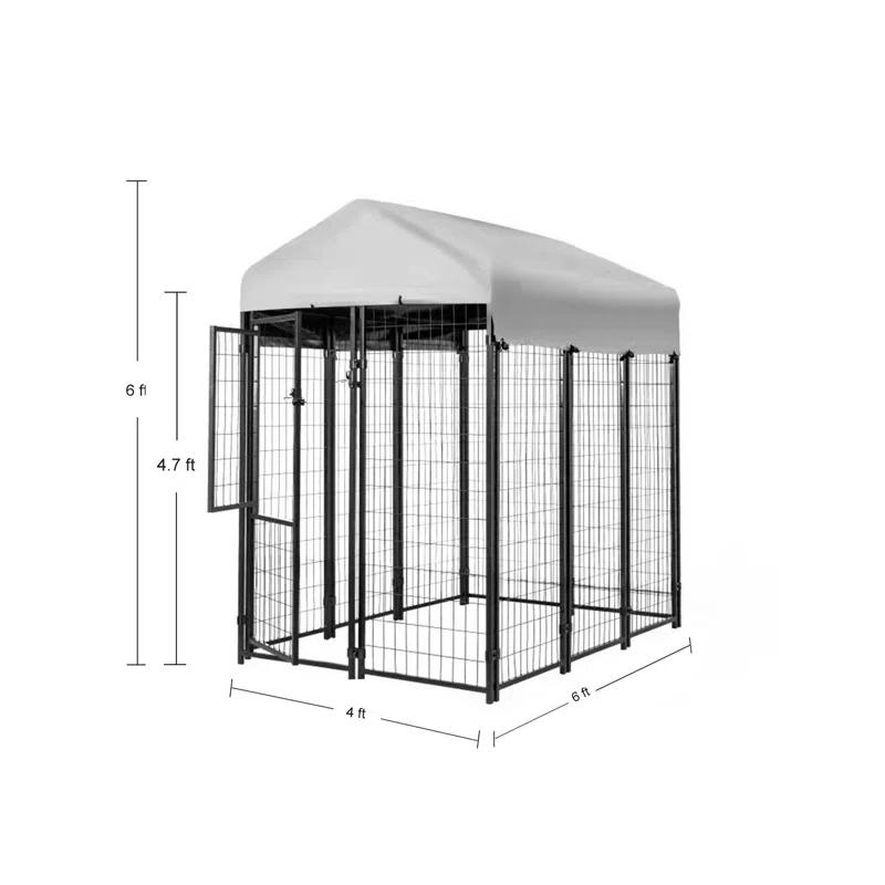 Kennels Direct Metal Kennel Kit with Cover