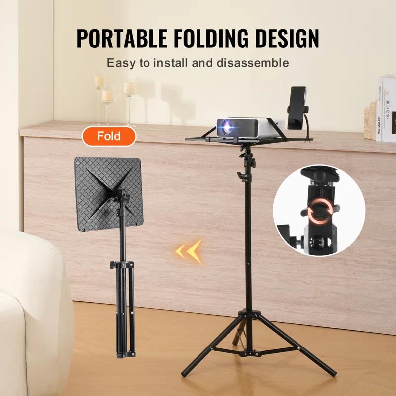 Rebrilliant Projector Stand Laptop Stand Tripod Adjustable Height from 26.97 to 63 in