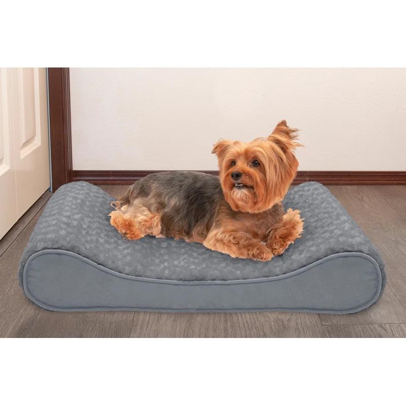 FurHaven Ultra Plush Luxe Lounger Orthopedic Foam Contour Dog Bed