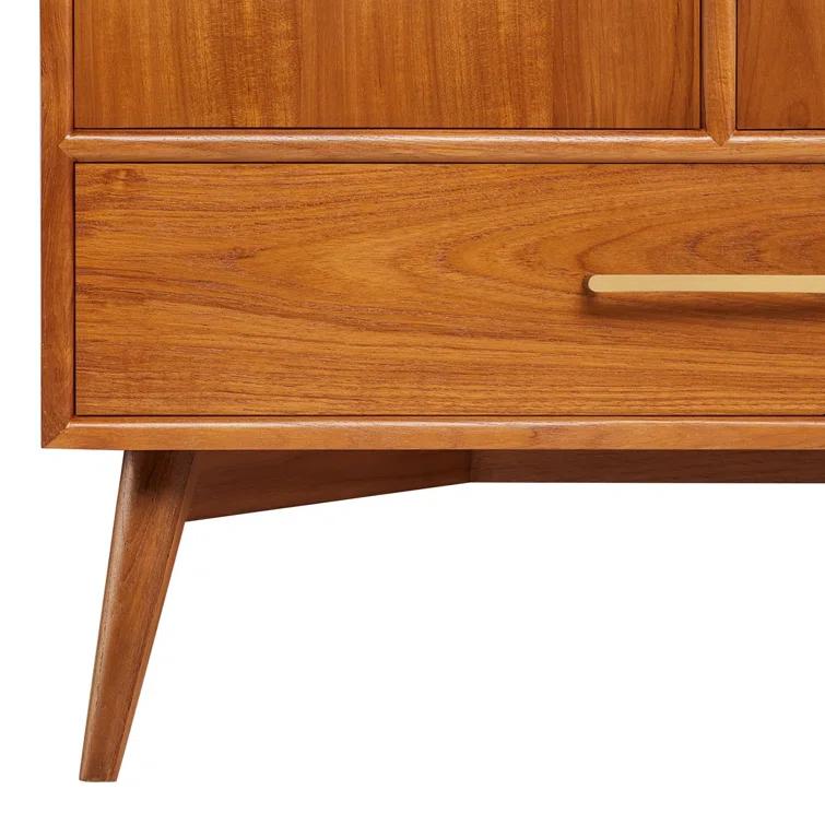 Natural Teak 36" Single Bathroom Vanity Set with Carrara Marble Top