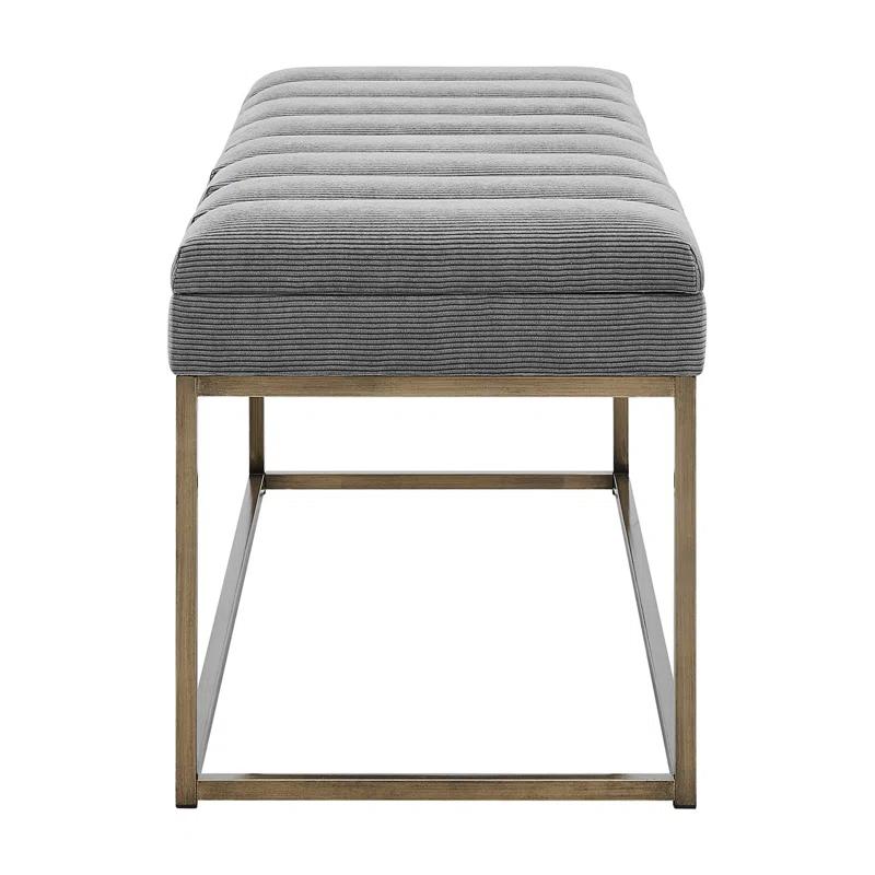 Everly Quinn Georgenia Polyester Upholstered Bench