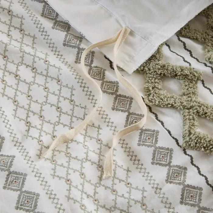 INK+IVY Imani Cotton Printed Duvet Cover Set